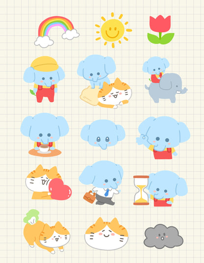 Gululu 2026 數位貼紙｜小象工廠的日常補給（數位）